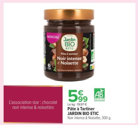 PÂTE À TARTINER “JARDIN BIO ETIC”