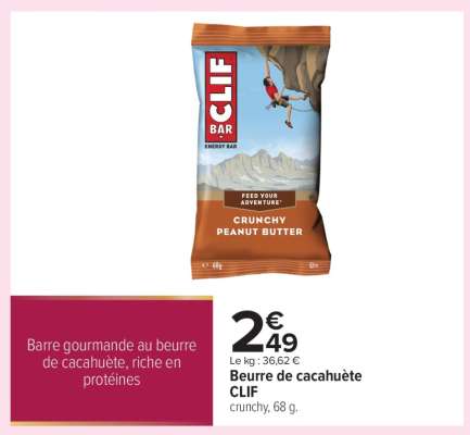 Beurre de cacahuète CLIF