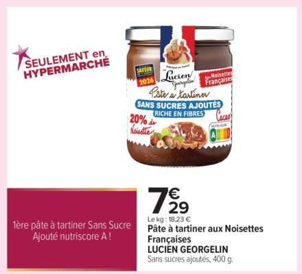 Pâte à tartiner aux Noisettes Françaises