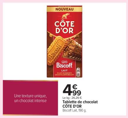 TABLETTE DE CHOCOLAT “CÔTE D’OR”