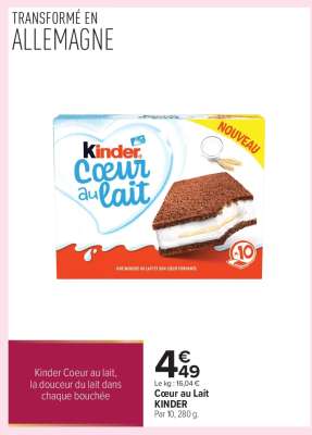 KINDER Cœur au lait