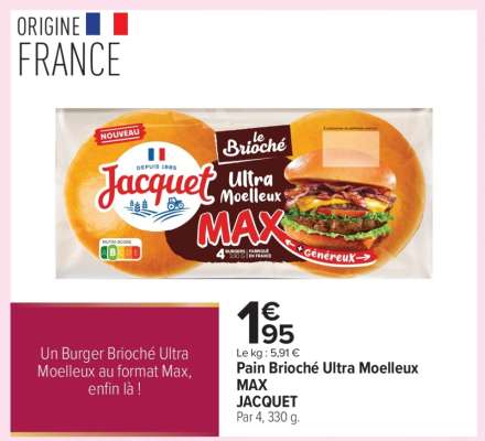 Pain Brioché Ultra Moelleux MAX JACQUET