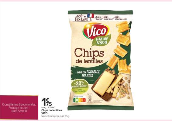 CHIPS DE LENTILLES "VICO"