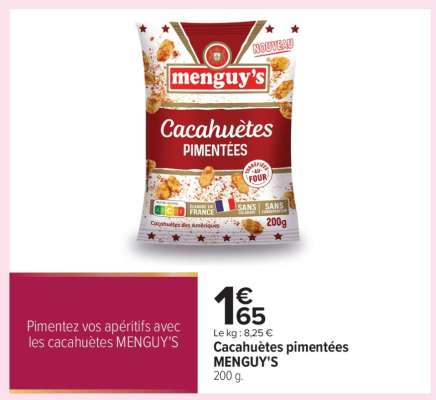 Cacahuètes pimentées MENGUY'S