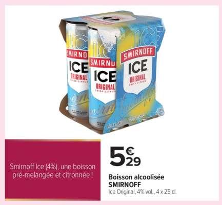 Boisson alcoolisée SMIRNOFF