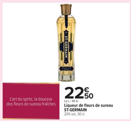 LIQUEUR DE FLEURS DE SUREAU 'ST GERMAIN'
