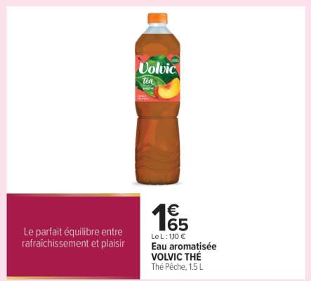 Eau aromatisée VOLVIC THÉ