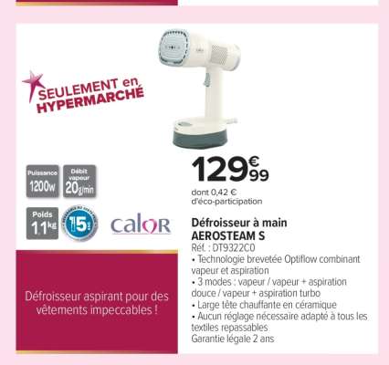 Défroisseur à main AEROSTEAM S