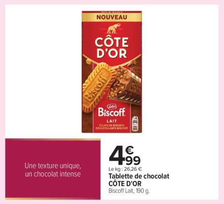 TABLETTE DE CHOCOLAT “CÔTE D’OR”