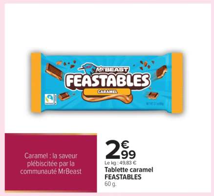 Tablette caramel FEASTABLES