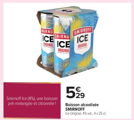 Boisson alcoolisée SMIRNOFF