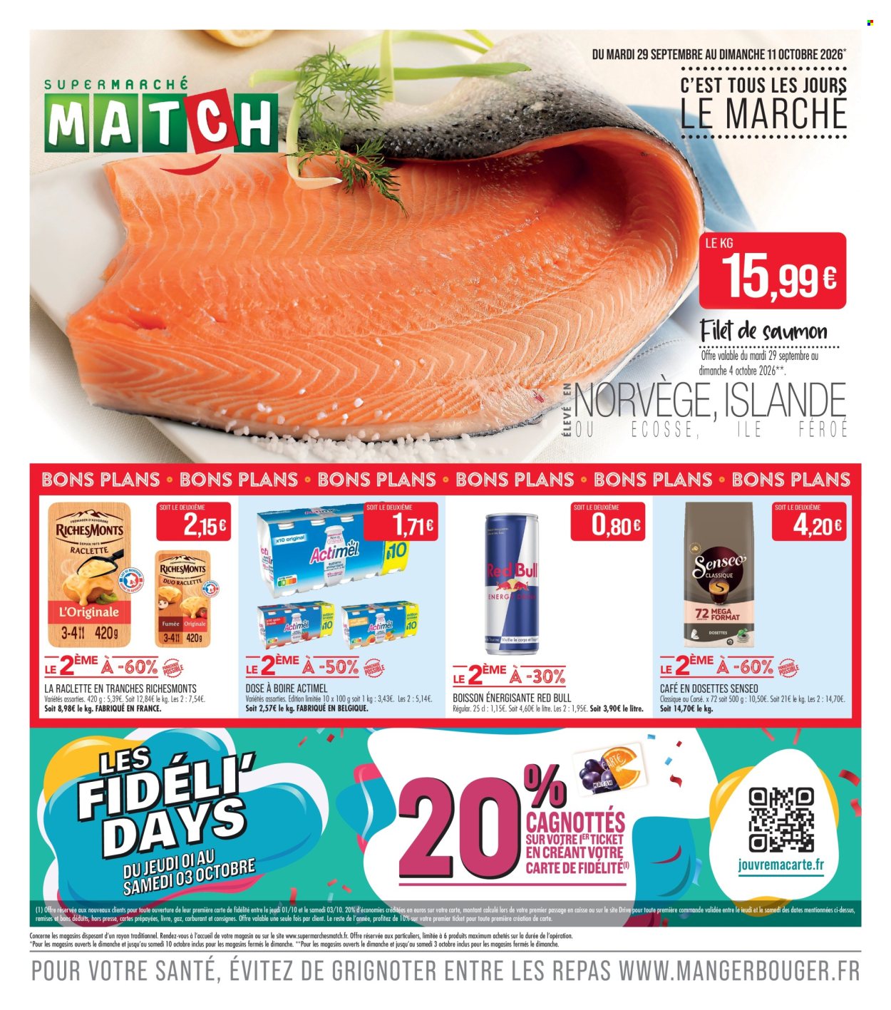 Catalogue Supermarché Match - 29/09/2026 - 10/10/2026. Page 1
