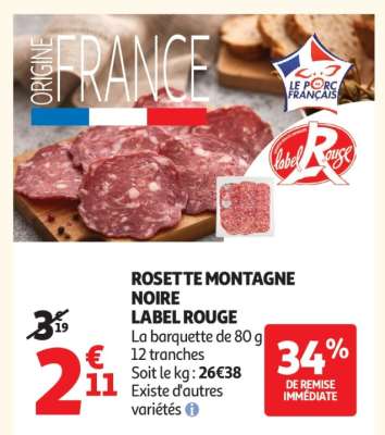 ROSETTE MONTAGNE NOIRE LABEL ROUGE