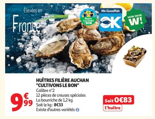 Huîtres Filière Auchan "Cultivons Le Bon"