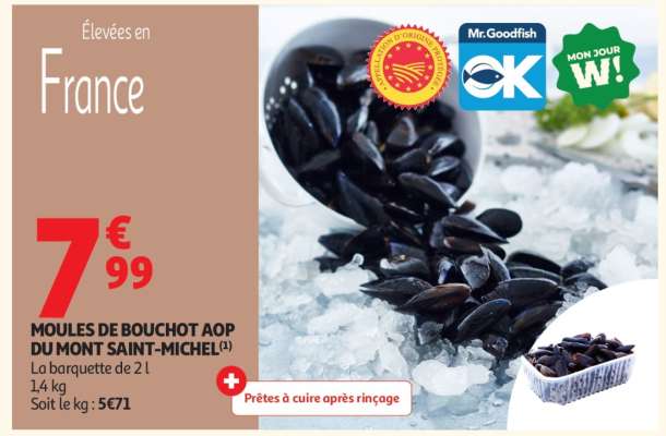 Moules De Bouchot Aop Du Mont Saint Michel