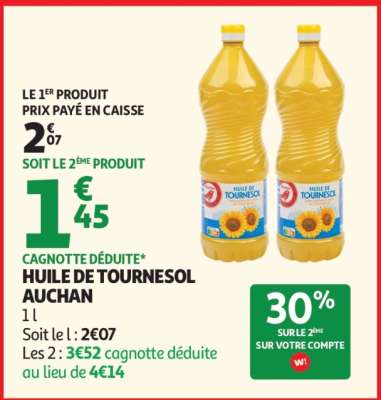 Huile De Tournesol Auchan