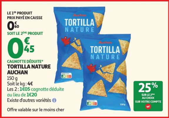TORTILLA NATURE AUCHAN