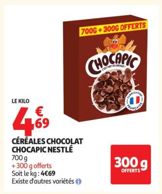 CÉRÉALES CHOCOLAT CHOCAPIC NESTLÉ