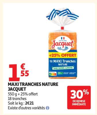 Maxi Tranches Nature Jacquet