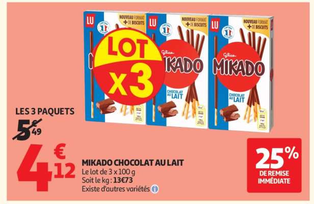 MIKADO CHOCOLAT AU LAIT