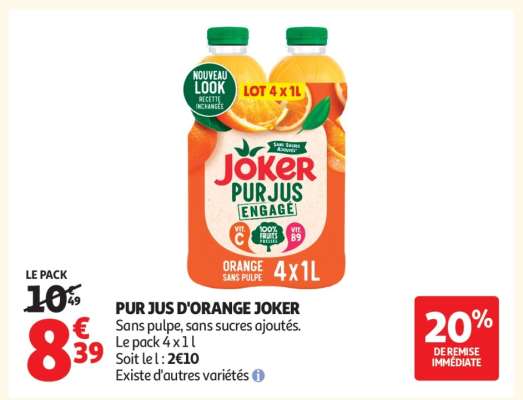 PUR JUS D'ORANGE "JOKER"