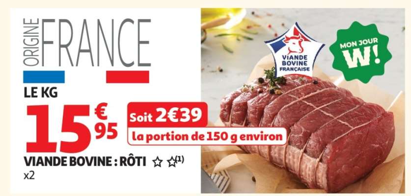 Viande Bovine : Rôti**