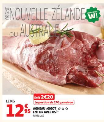 Agneau : Gigot*** Entier Avec Os