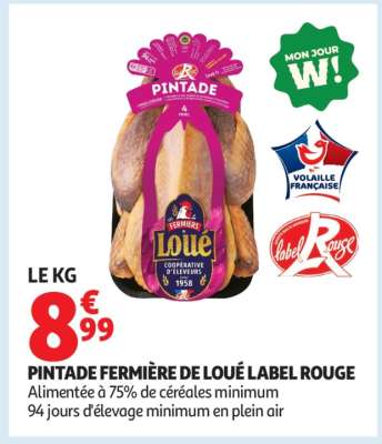 Pintade Fermière De Loué Label Rouge