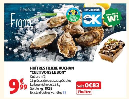 Huîtres Filière Auchan "Cultivons Le Bon"
