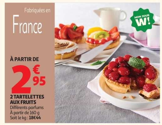 2 TARTELETTES AUX FRUITS