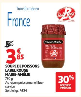 Soupe De Poissons Label Rouge Marie Amélie