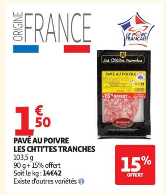 PAVÉ AU POIVRE LES CH'TI'TES TRANCHES