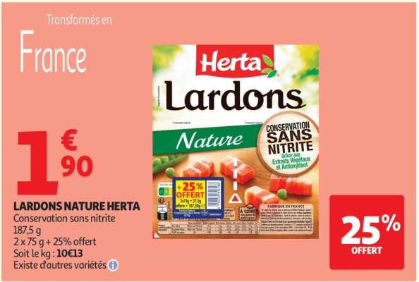 Lardons Nature "Herta"