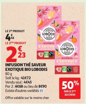 INFUSION THÉ SAVEUR EXOTIQUE BIO LOBODIS