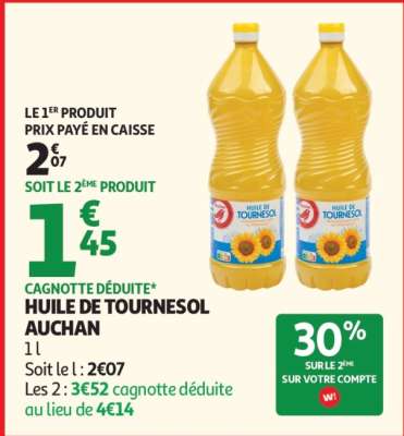 Huile De Tournesol Auchan