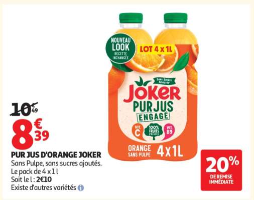 PUR JUS D'ORANGE "JOKER"