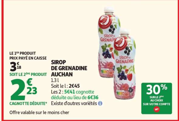 Sirop De Grenadine Auchan