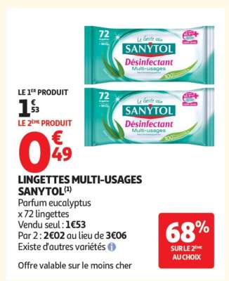 LINGETTES MULTI-USAGES SANYTOL