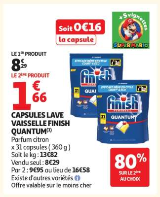 Capsules Lave Vaisselle Finish Quantum