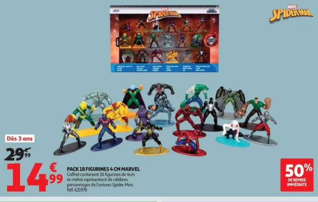 PACK 18 FIGURINES 4 CM MARVEL
