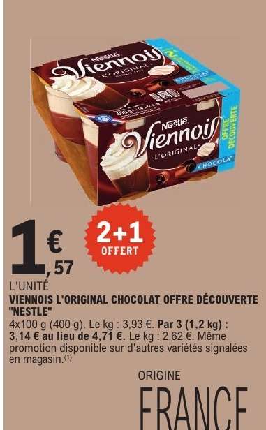 VIENNOIS L'ORIGINAL CHOCOLAT OFFRE DÉCOUVERTE "NESTLE"