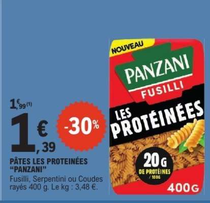 PÂTES LES PROTÉINÉES “PANZANI”