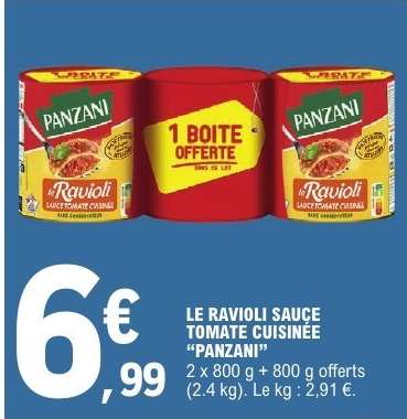 LE RAVIOLI SAUCE TOMATE CUISINÉE “PANZANI”