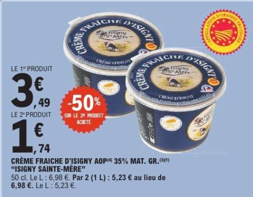 CRÈME FRAICHE D'ISIGNY AOP 35% MAT. GR. "ISIGNY SAINTE-MÈRE"