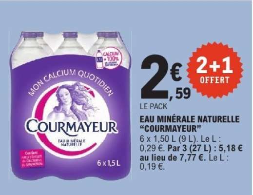 Eau Minérale Naturelle Courmayeur