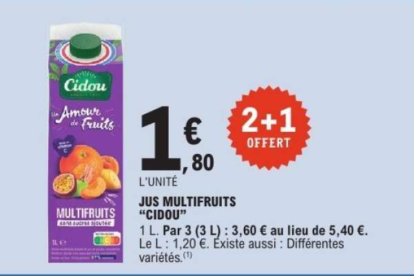 JUS MULTIFRUITS “CIDOU”