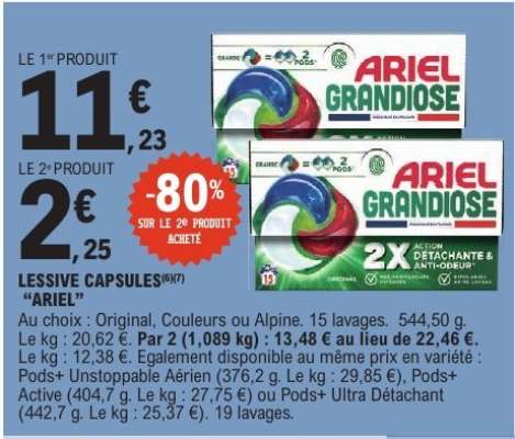 ARIEL GRANDIOSE LESSIVE CAPSULES