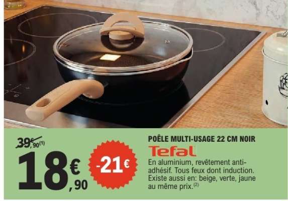 POÊLE MULTI-USAGE 22 CM NOIR
