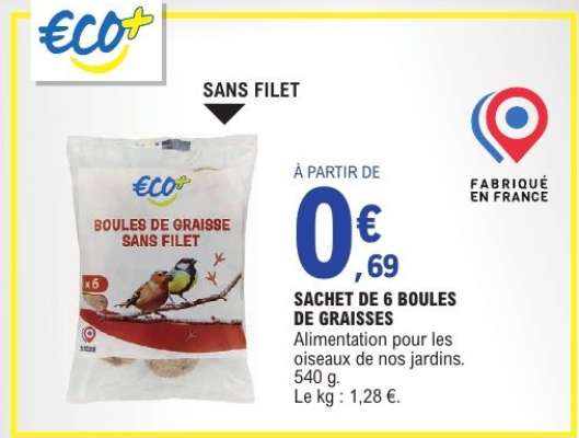 SACHET DE 6 BOULES DE GRAISSES
