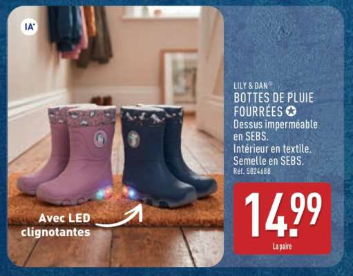 BOTTES DE PLUIE FOURRÉES